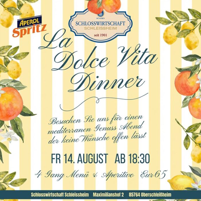 La Dolce Vita Dinner – am 14.08.